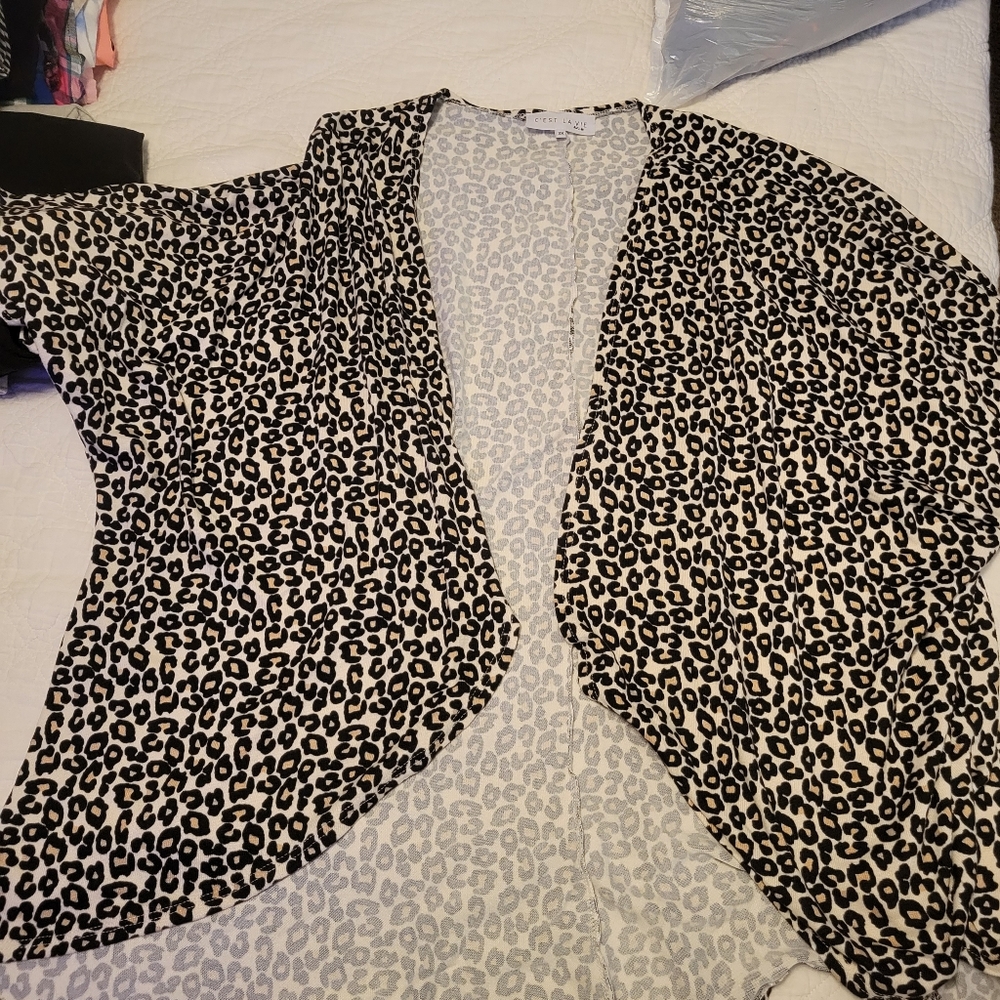 Cheetah print cardigan